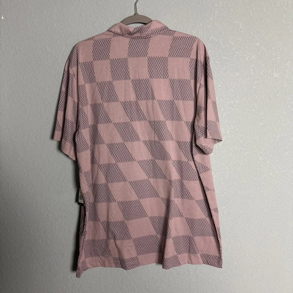 NWT Adidas Wavy Mesh Polo Shirt Mens Size 2XL Lite Purple Golf Casual